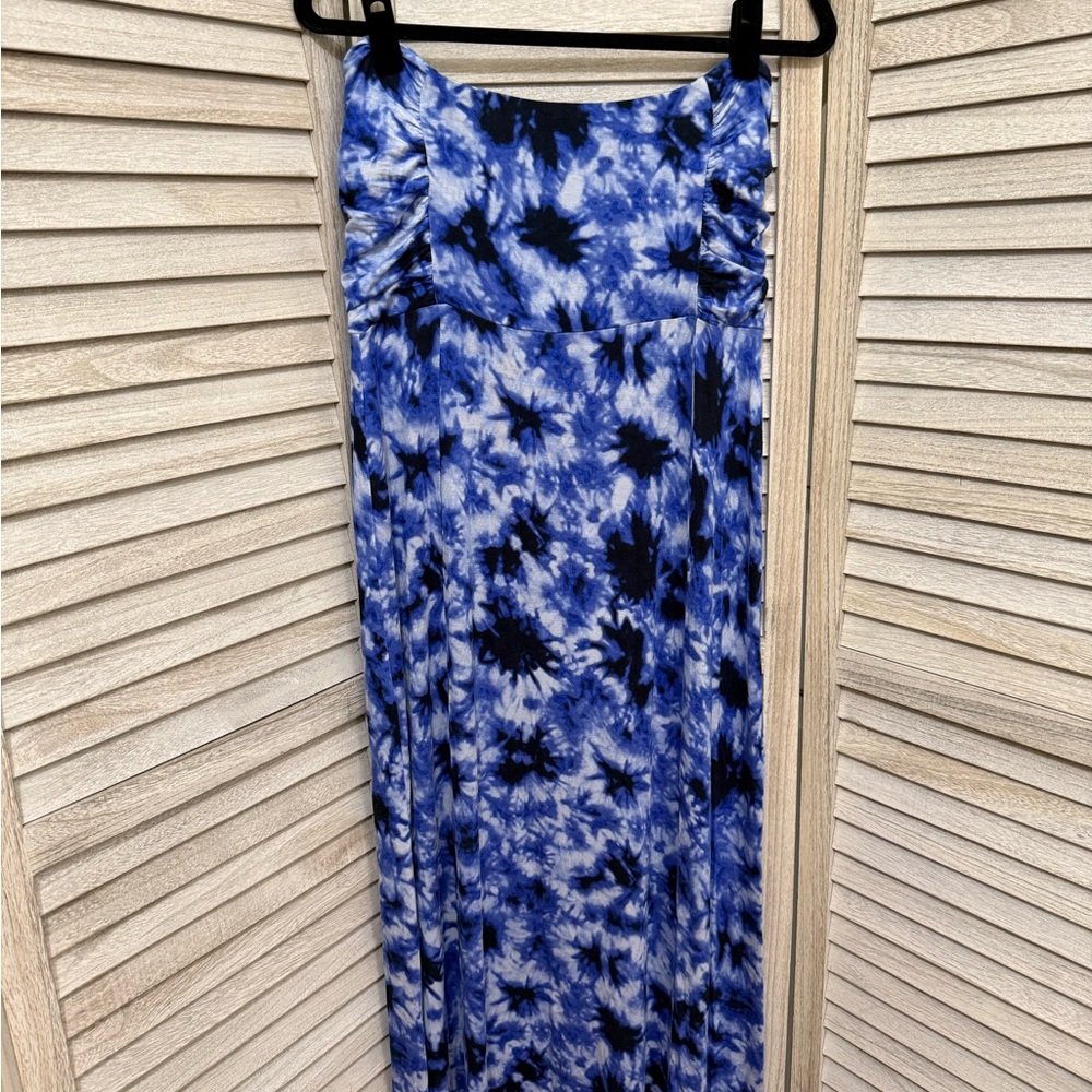 Everlast Blue and Black Tie-Dye Pencil Skirt